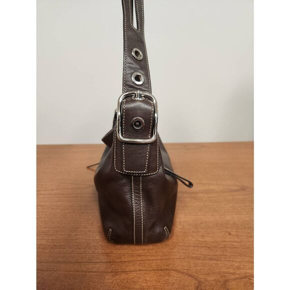 Vintage COACH Legacy East West Duffle Mahogany leather shoulder bag purse 1417 - Picture 3 of 14